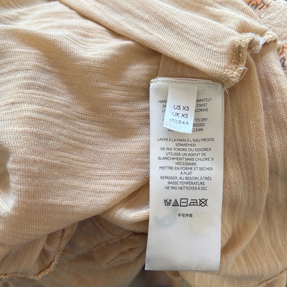 FREE PEOPLE Throwback Top Sand Combo Sz XS - Picture 14 of 16